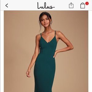 Lulu's Moments of Bliss Forest Green Mermaid Maxi